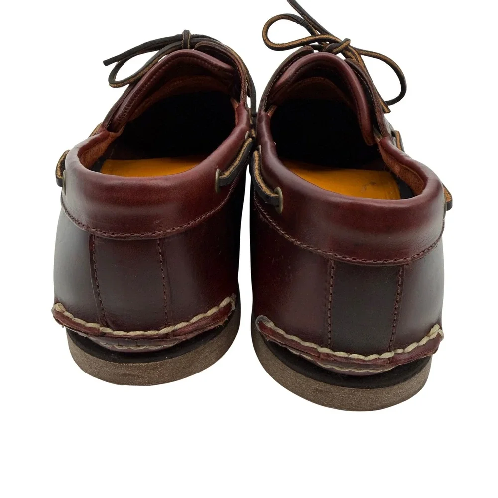 Timberland Boat Shoes Mens 14M Burgundy Leather 2-Eye Classic Deck